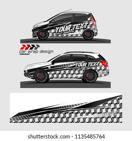 vehicle graphic kit. abstract lines with camouflage background for car vinyl sticker wrap