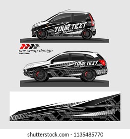 vehicle graphic kit. abstract lines with camouflage background for car vinyl sticker wrap