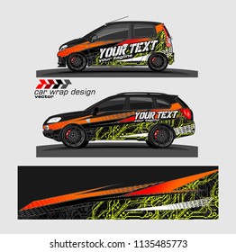 vehicle graphic kit. abstract lines with camouflage background for car vinyl sticker wrap