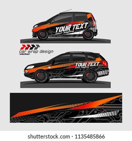 vehicle graphic kit. abstract lines with camouflage background for car vinyl sticker wrap