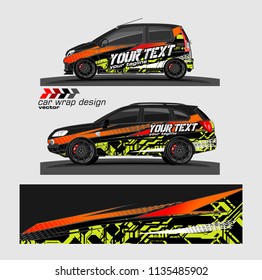 vehicle graphic kit. abstract lines with camouflage background for car vinyl sticker wrap