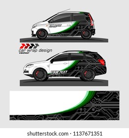 vehicle graphic kit. abstract lines with camouflage background for car vinyl sticker wrap