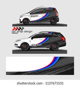 vehicle graphic kit. abstract lines with camouflage background for car vinyl sticker wrap
