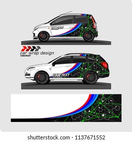 vehicle graphic kit. abstract lines with camouflage background for car vinyl sticker wrap