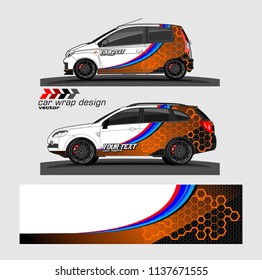 vehicle graphic kit. abstract lines with camouflage background for car vinyl sticker wrap
