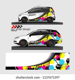 vehicle graphic kit. abstract lines with camouflage background for car vinyl sticker wrap
