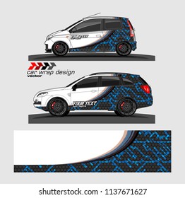 vehicle graphic kit. abstract lines with camouflage background for car vinyl sticker wrap