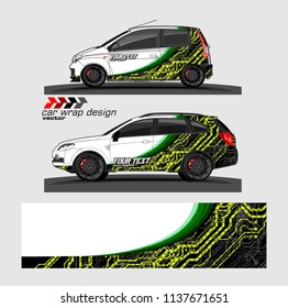 vehicle graphic kit. abstract lines with camouflage background for car vinyl sticker wrap