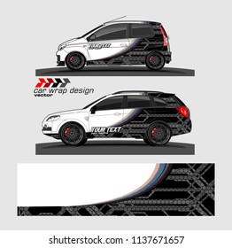 vehicle graphic kit. abstract lines with camouflage background for car vinyl sticker wrap