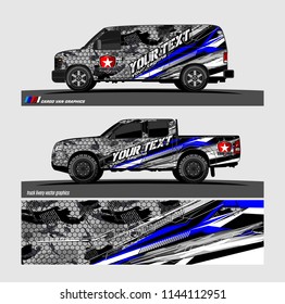 
vehicle graphic kit. abstract lines with camouflage background for van and truck vinyl sticker wrap