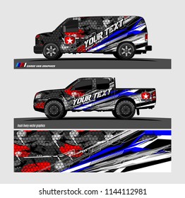 
vehicle graphic kit. abstract lines with camouflage background for van and truck vinyl sticker wrap
