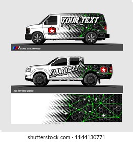 
vehicle graphic kit. abstract lines with camouflage background for van and truck vinyl sticker wrap