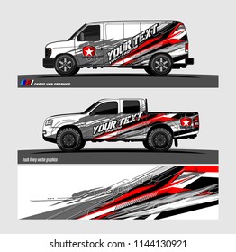 
vehicle graphic kit. abstract lines with camouflage background for van and truck vinyl sticker wrap