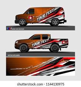 
vehicle graphic kit. abstract lines with camouflage background for van and truck vinyl sticker wrap