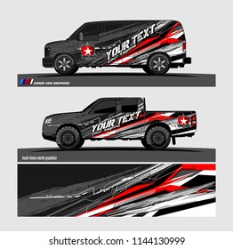 
vehicle graphic kit. abstract lines with camouflage background for van and truck vinyl sticker wrap