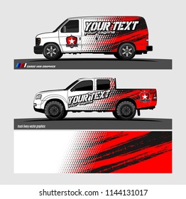 
vehicle graphic kit. abstract lines with camouflage background for van and truck vinyl sticker wrap