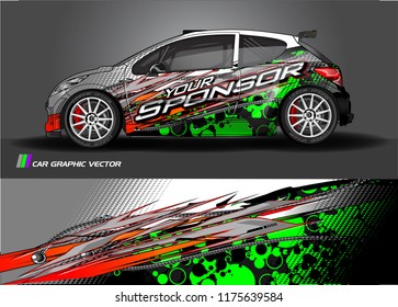 vehicle graphic kit. abstract lines with camouflage background for van and truck vinyl sticker wrap