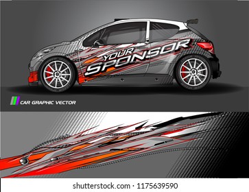 vehicle graphic kit. abstract lines with camouflage background for van and truck vinyl sticker wrap