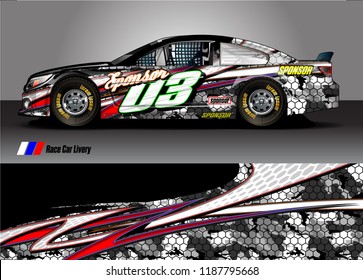 vehicle graphic kit. abstract lines with camouflage background for race car, van and pickup truck vinyl sticker wrap