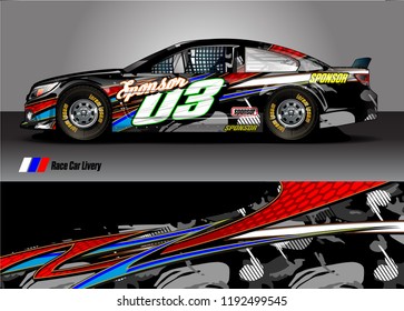 vehicle graphic kit. abstract lines with camouflage background for race car, van and pickup truck vinyl sticker wrap