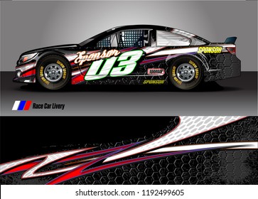 vehicle graphic kit. abstract lines with camouflage background for race car, van and pickup truck vinyl sticker wrap