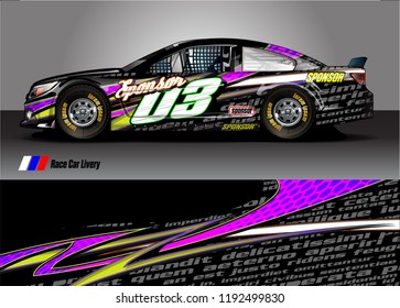 vehicle graphic kit. abstract lines with camouflage background for race car, van and pickup truck vinyl sticker wrap
