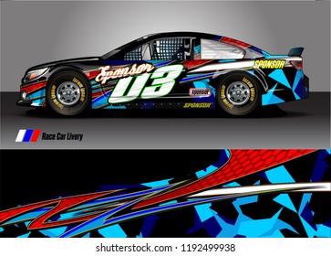 vehicle graphic kit. abstract lines with camouflage background for race car, van and pickup truck vinyl sticker wrap
