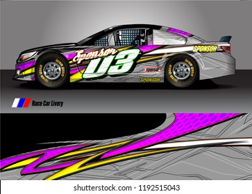 vehicle graphic kit. abstract lines with camouflage background for race car, van and pickup truck vinyl sticker wrap