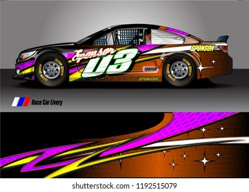 vehicle graphic kit. abstract lines with camouflage background for race car, van and pickup truck vinyl sticker wrap