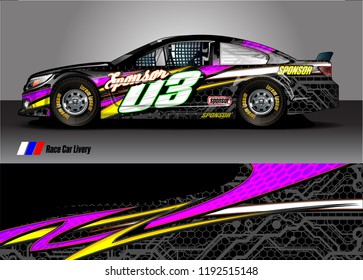 vehicle graphic kit. abstract lines with camouflage background for race car, van and pickup truck vinyl sticker wrap