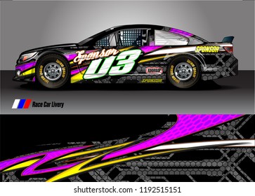 vehicle graphic kit. abstract lines with camouflage background for race car, van and pickup truck vinyl sticker wrap