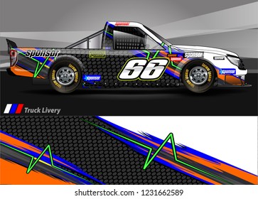 vehicle graphic kit. abstract lines with camouflage background for race car, van and pickup truck vinyl sticker wrap