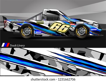 vehicle graphic kit. abstract lines with camouflage background for race car, van and pickup truck vinyl sticker wrap