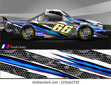 vehicle graphic kit. abstract lines with camouflage background for race car, van and pickup truck vinyl sticker wrap