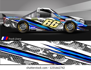 vehicle graphic kit. abstract lines with camouflage background for race car, van and pickup truck vinyl sticker wrap