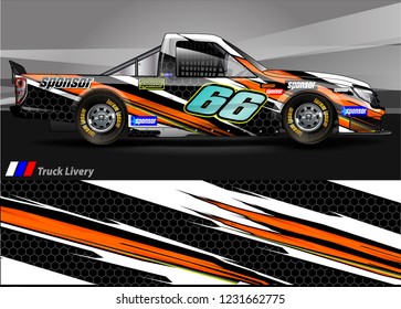 vehicle graphic kit. abstract lines with camouflage background for race car, van and pickup truck vinyl sticker wrap