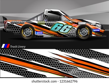 vehicle graphic kit. abstract lines with camouflage background for race car, van and pickup truck vinyl sticker wrap