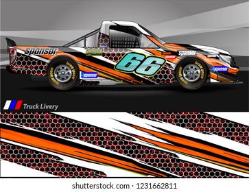 vehicle graphic kit. abstract lines with camouflage background for race car, van and pickup truck vinyl sticker wrap