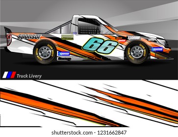 vehicle graphic kit. abstract lines with camouflage background for race car, van and pickup truck vinyl sticker wrap