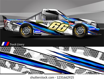 vehicle graphic kit. abstract lines with camouflage background for race car, van and pickup truck vinyl sticker wrap