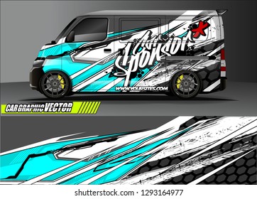 vehicle graphic kit. abstract lines with camouflage background for race car, van and pickup truck vinyl sticker wrap