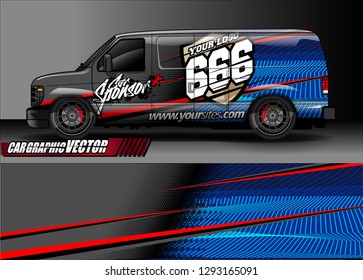 vehicle graphic kit. abstract lines with camouflage background for race car, van and pickup truck vinyl sticker wrap
