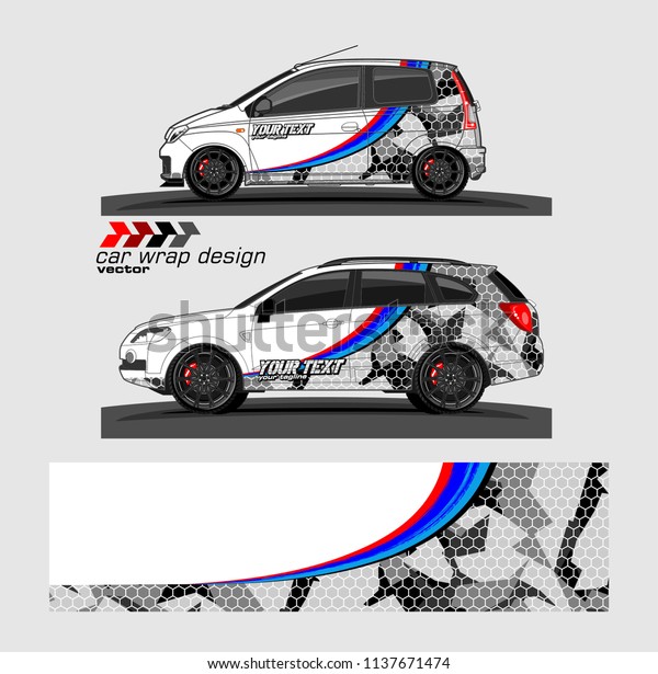 vehicle graphic kit. abstract lines
with camouflage background for car vinyl sticker
wrap