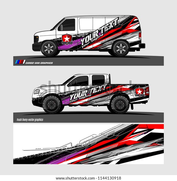 \
vehicle graphic kit. abstract\
lines with camouflage background for van and truck vinyl sticker\
wrap