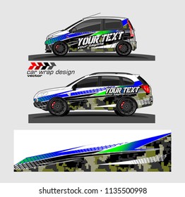 vehicle graphic kit design vector. abstract lines with camouflage background for car vinyl sticker wrap