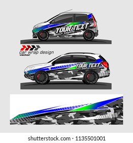 vehicle graphic kit design vector. abstract lines with camouflage background for car vinyl sticker wrap