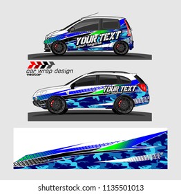 vehicle graphic kit design vector. abstract lines with camouflage background for car vinyl sticker wrap