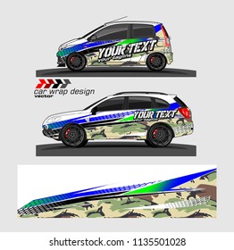 vehicle graphic kit design vector. abstract lines with camouflage background for car vinyl sticker wrap