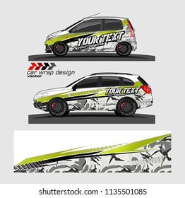 vehicle graphic kit design vector. abstract lines with camouflage background for car vinyl sticker wrap