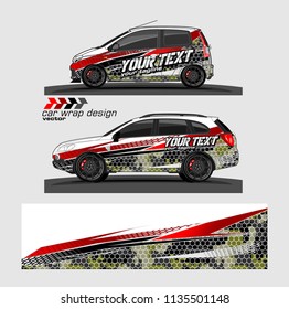 vehicle graphic kit design vector. abstract lines with camouflage background for car vinyl sticker wrap